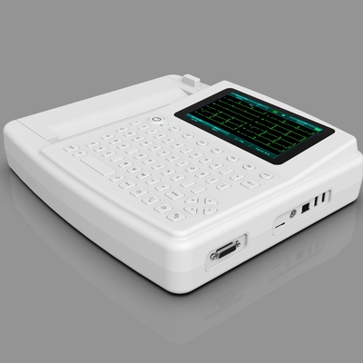 Touch Screen Full Keyboard Electrocardiogram ECG Machine 12 Channel 12 Lead With Printer